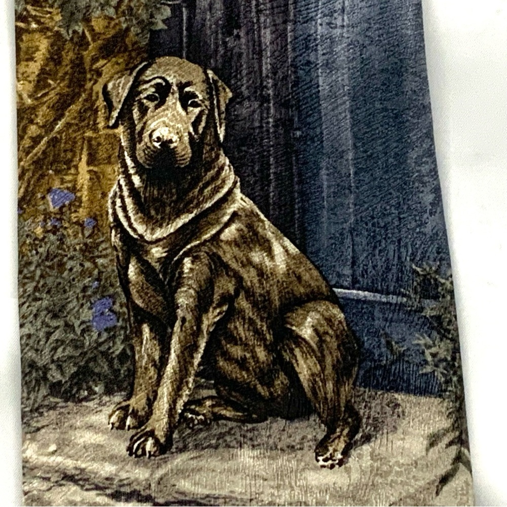 Endangered Species "The Sentry" Labrador Printed Silk Tie